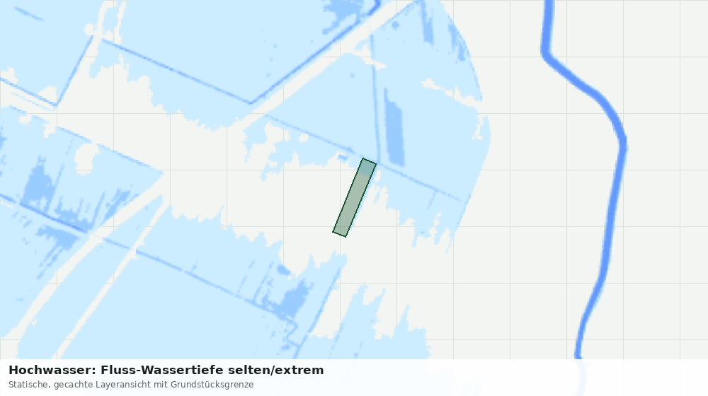 Statische Kartenansicht: Hochwasser: Fluss-Wassertiefe selten/extrem