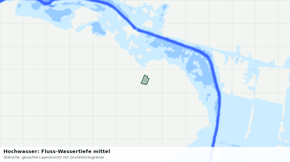 Statische Kartenansicht: Hochwasser: Fluss-Wassertiefe mittel