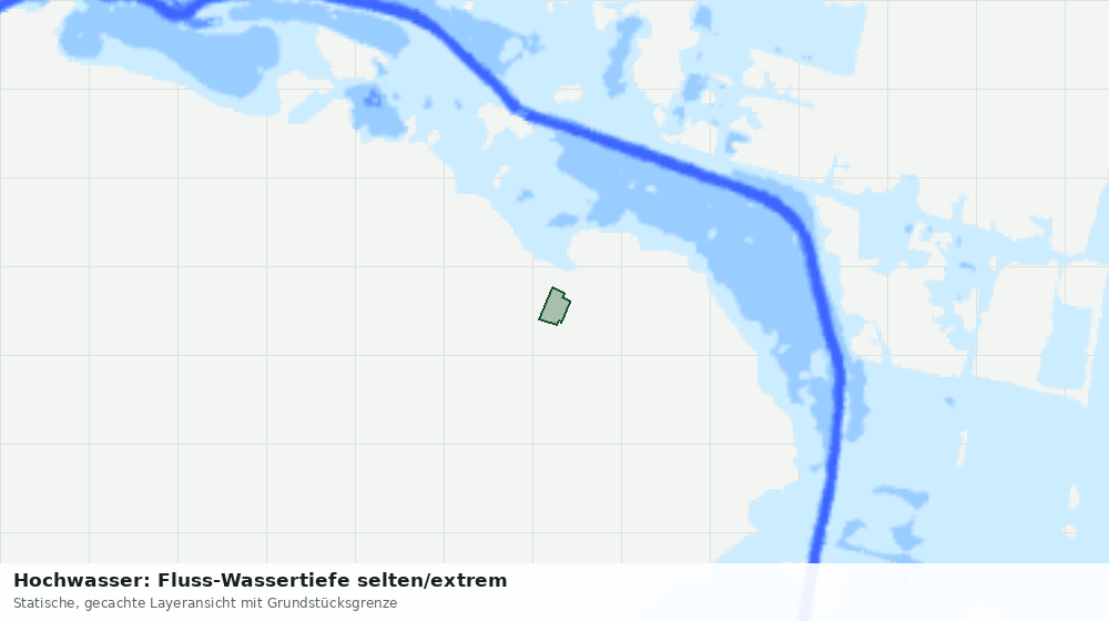 Statische Kartenansicht: Hochwasser: Fluss-Wassertiefe selten/extrem