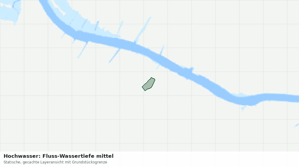 Statische Kartenansicht: Hochwasser: Fluss-Wassertiefe mittel