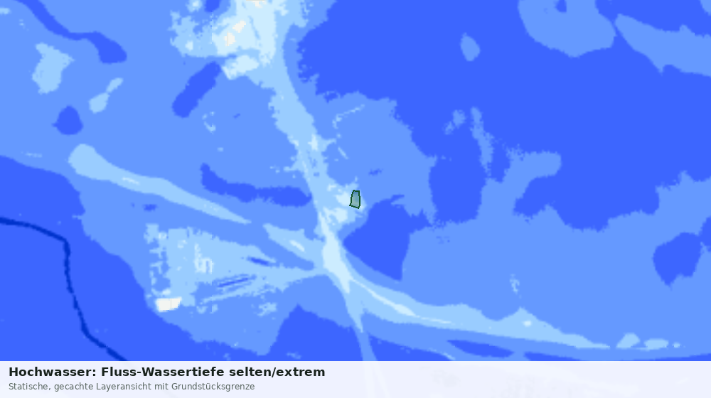 Statische Kartenansicht: Hochwasser: Fluss-Wassertiefe selten/extrem