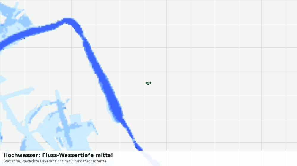 Statische Kartenansicht: Hochwasser: Fluss-Wassertiefe mittel