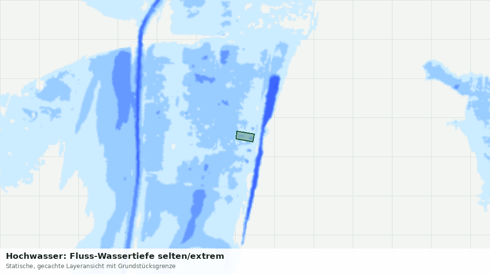 Statische Kartenansicht: Hochwasser: Fluss-Wassertiefe selten/extrem