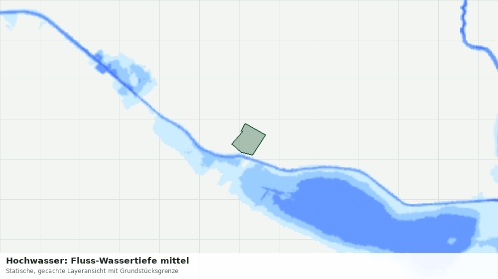 Statische Kartenansicht: Hochwasser: Fluss-Wassertiefe mittel