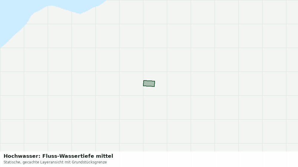 Statische Kartenansicht: Hochwasser: Fluss-Wassertiefe mittel