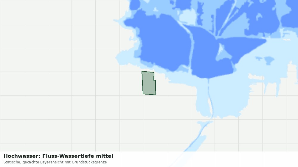 Statische Kartenansicht: Hochwasser: Fluss-Wassertiefe mittel