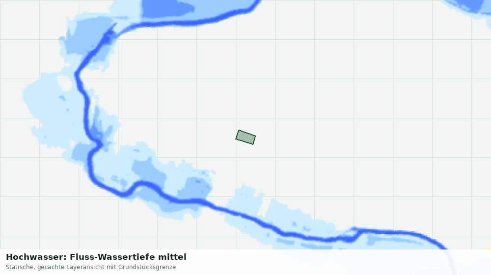 Statische Kartenansicht: Hochwasser: Fluss-Wassertiefe mittel