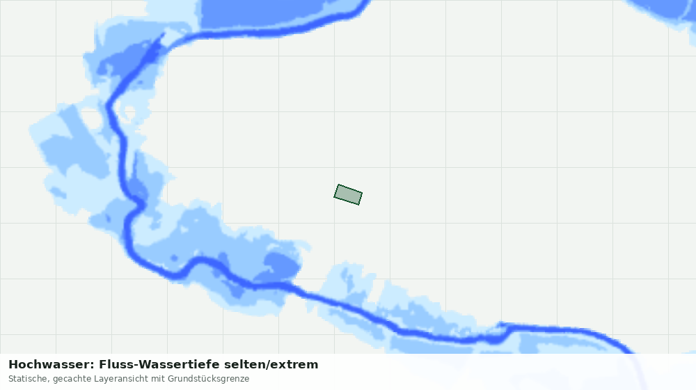 Statische Kartenansicht: Hochwasser: Fluss-Wassertiefe selten/extrem