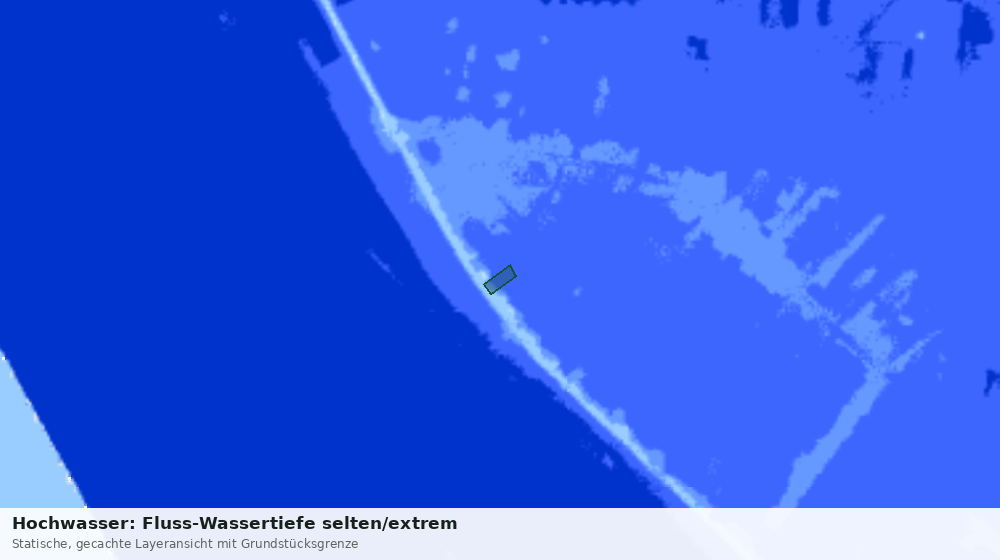 Statische Kartenansicht: Hochwasser: Fluss-Wassertiefe selten/extrem