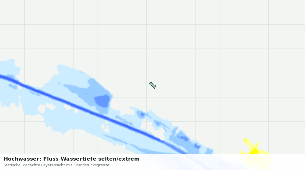 Statische Kartenansicht: Hochwasser: Fluss-Wassertiefe selten/extrem