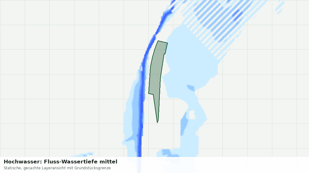 Statische Kartenansicht: Hochwasser: Fluss-Wassertiefe mittel