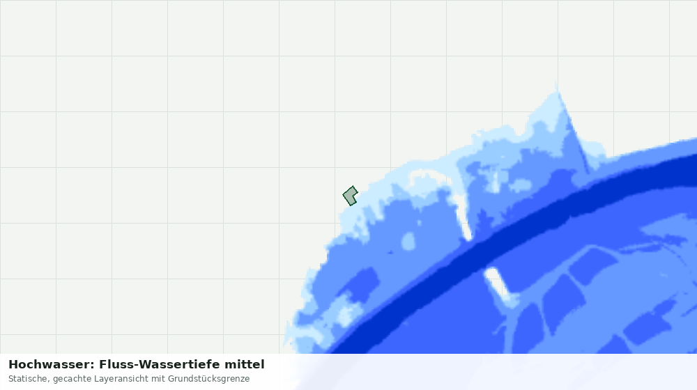 Statische Kartenansicht: Hochwasser: Fluss-Wassertiefe mittel