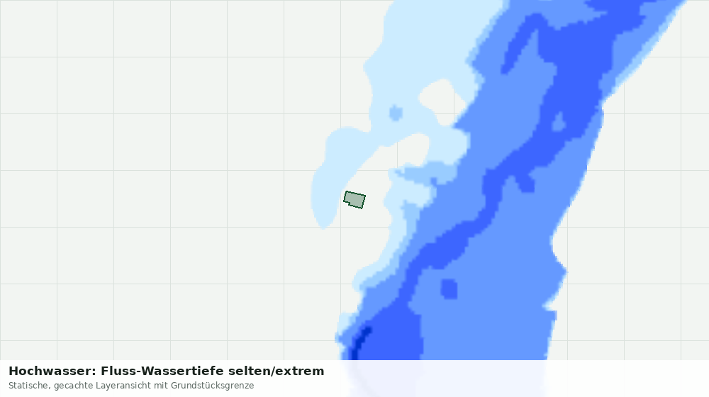 Statische Kartenansicht: Hochwasser: Fluss-Wassertiefe selten/extrem