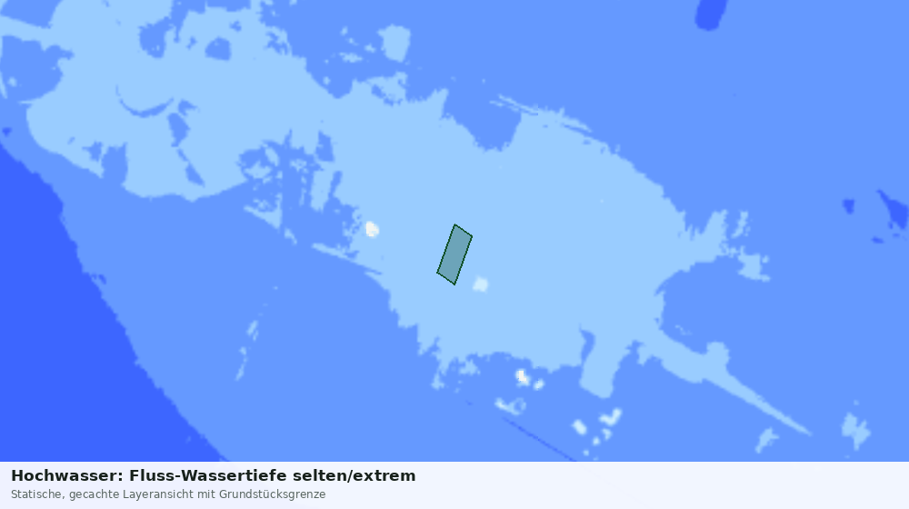 Statische Kartenansicht: Hochwasser: Fluss-Wassertiefe selten/extrem