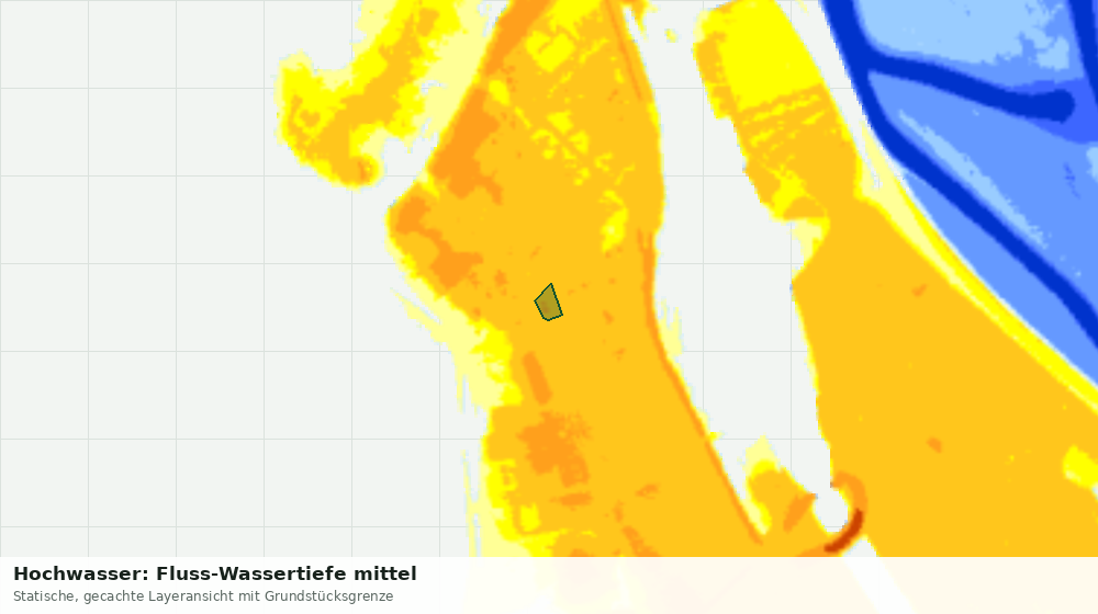 Statische Kartenansicht: Hochwasser: Fluss-Wassertiefe mittel