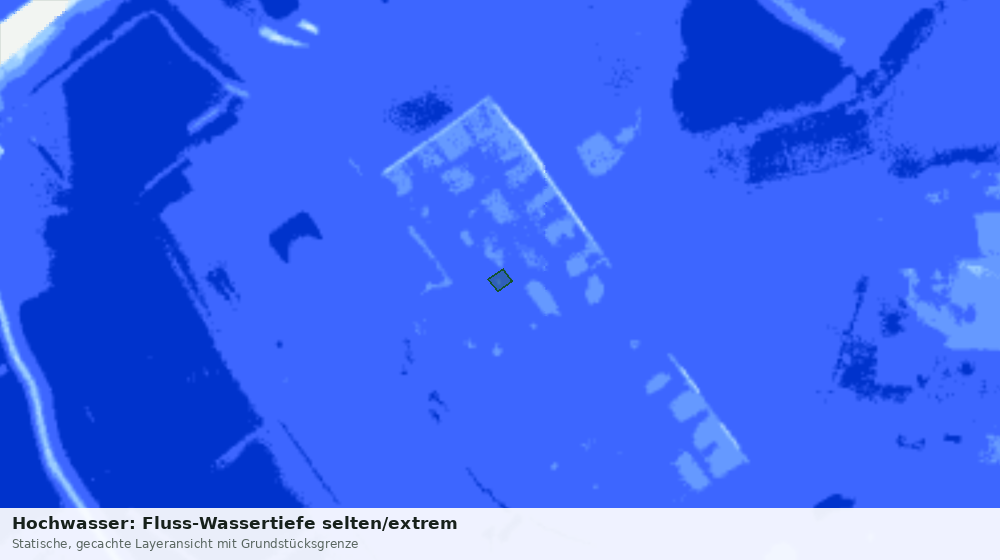 Statische Kartenansicht: Hochwasser: Fluss-Wassertiefe selten/extrem