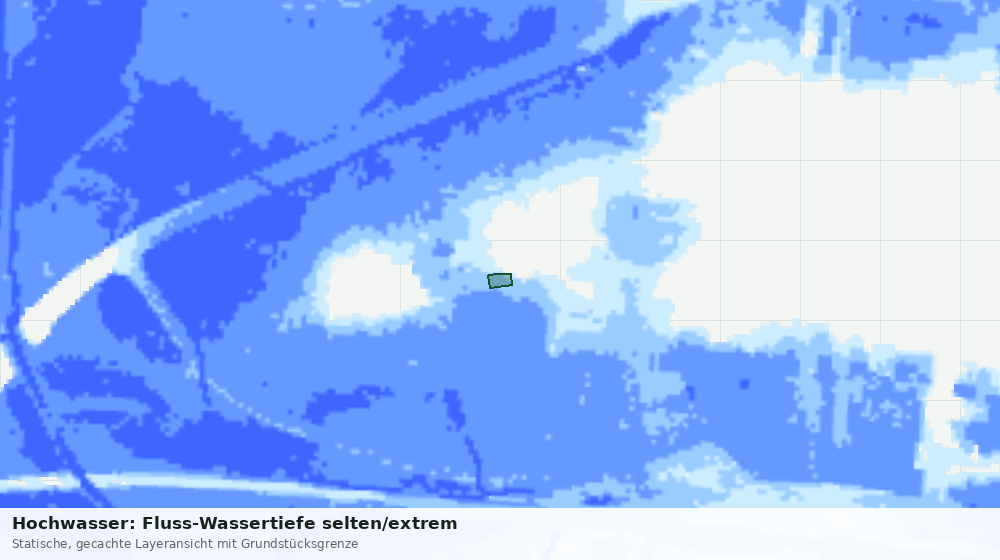 Statische Kartenansicht: Hochwasser: Fluss-Wassertiefe selten/extrem