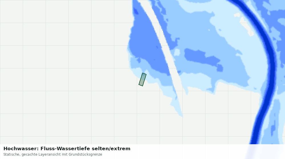 Statische Kartenansicht: Hochwasser: Fluss-Wassertiefe selten/extrem