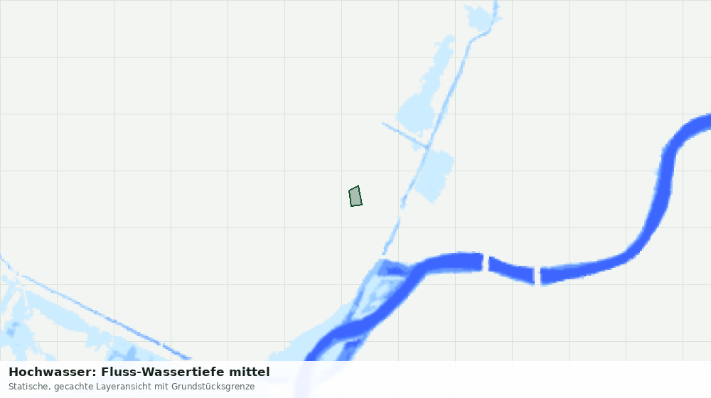 Statische Kartenansicht: Hochwasser: Fluss-Wassertiefe mittel