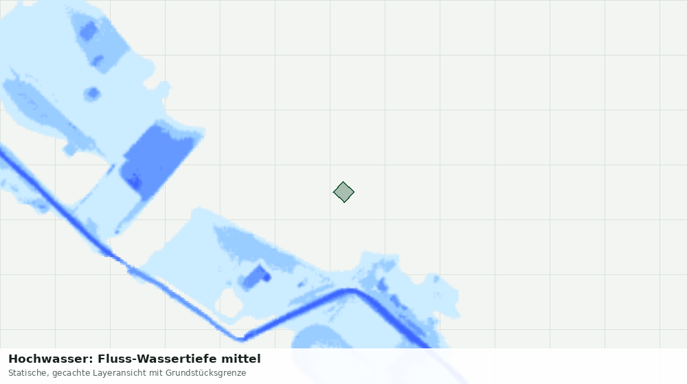 Statische Kartenansicht: Hochwasser: Fluss-Wassertiefe mittel