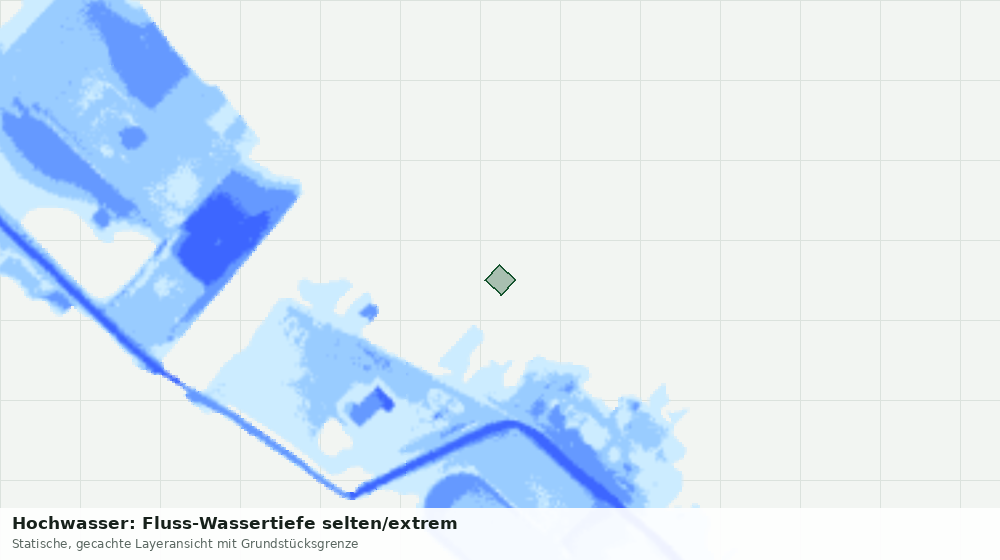 Statische Kartenansicht: Hochwasser: Fluss-Wassertiefe selten/extrem