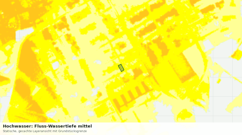 Statische Kartenansicht: Hochwasser: Fluss-Wassertiefe mittel