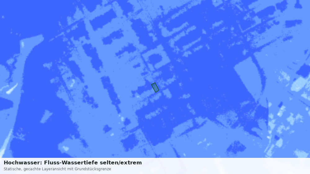 Statische Kartenansicht: Hochwasser: Fluss-Wassertiefe selten/extrem