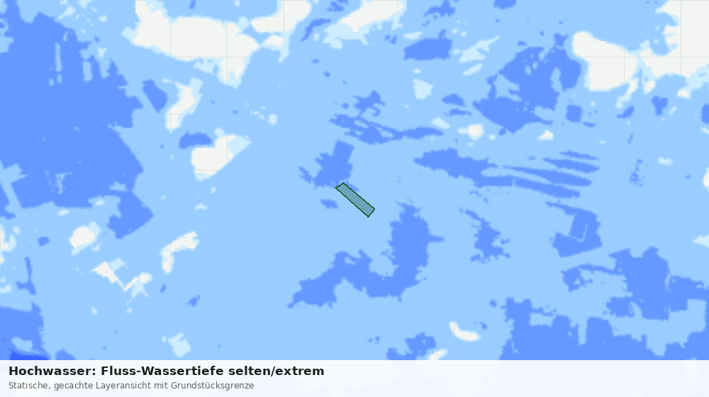 Statische Kartenansicht: Hochwasser: Fluss-Wassertiefe selten/extrem