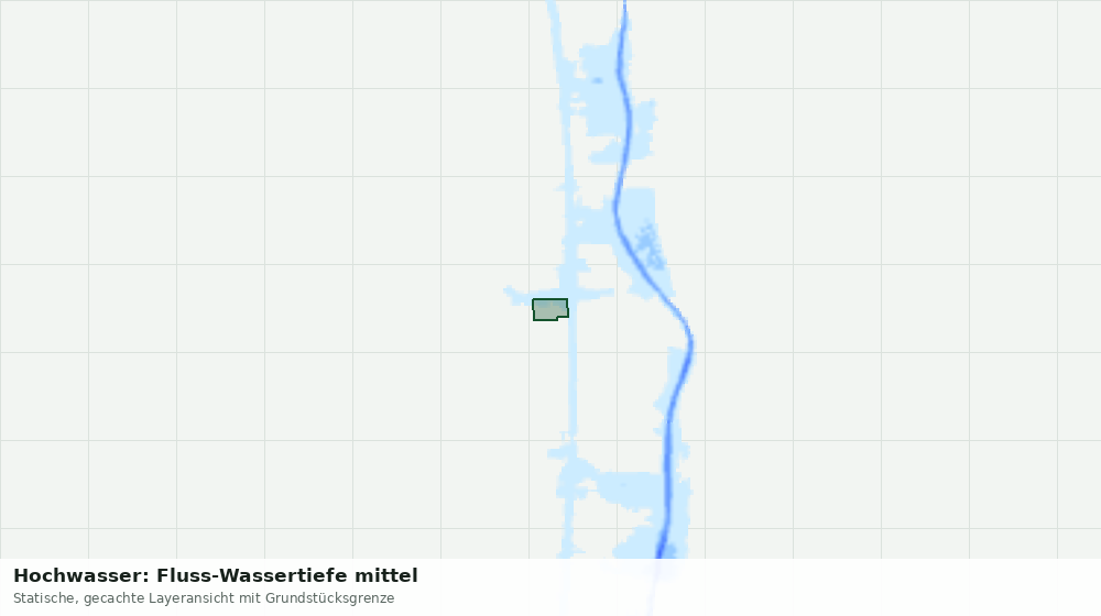 Statische Kartenansicht: Hochwasser: Fluss-Wassertiefe mittel