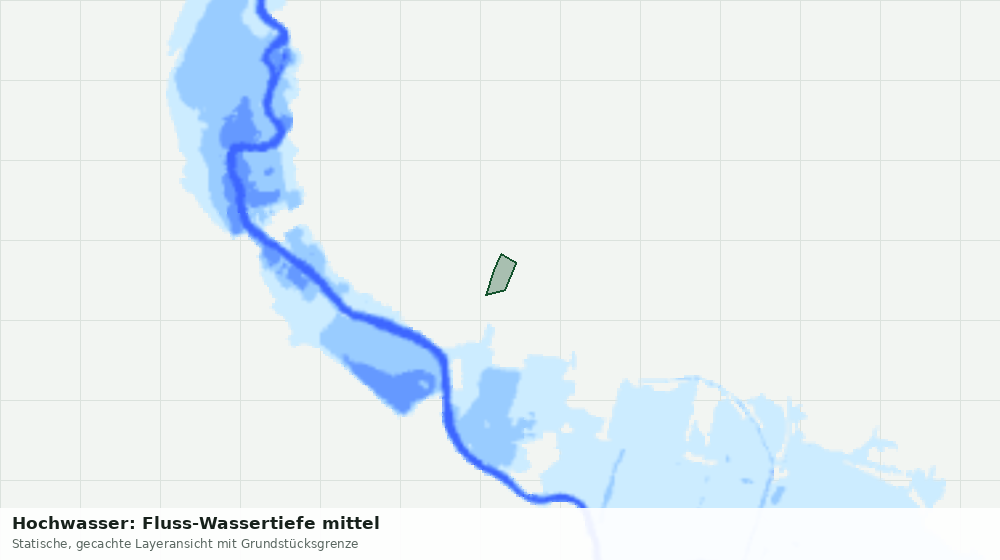 Statische Kartenansicht: Hochwasser: Fluss-Wassertiefe mittel