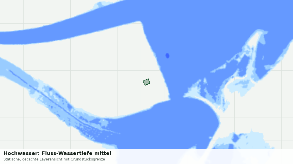 Statische Kartenansicht: Hochwasser: Fluss-Wassertiefe mittel