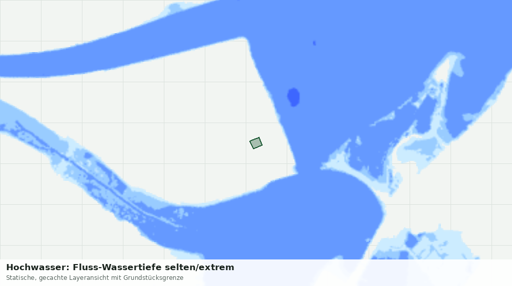 Statische Kartenansicht: Hochwasser: Fluss-Wassertiefe selten/extrem