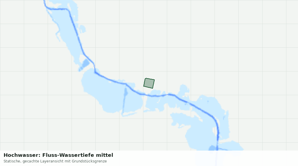 Statische Kartenansicht: Hochwasser: Fluss-Wassertiefe mittel