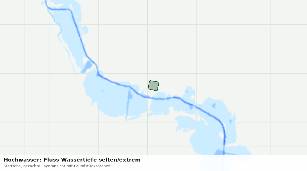 Statische Kartenansicht: Hochwasser: Fluss-Wassertiefe selten/extrem