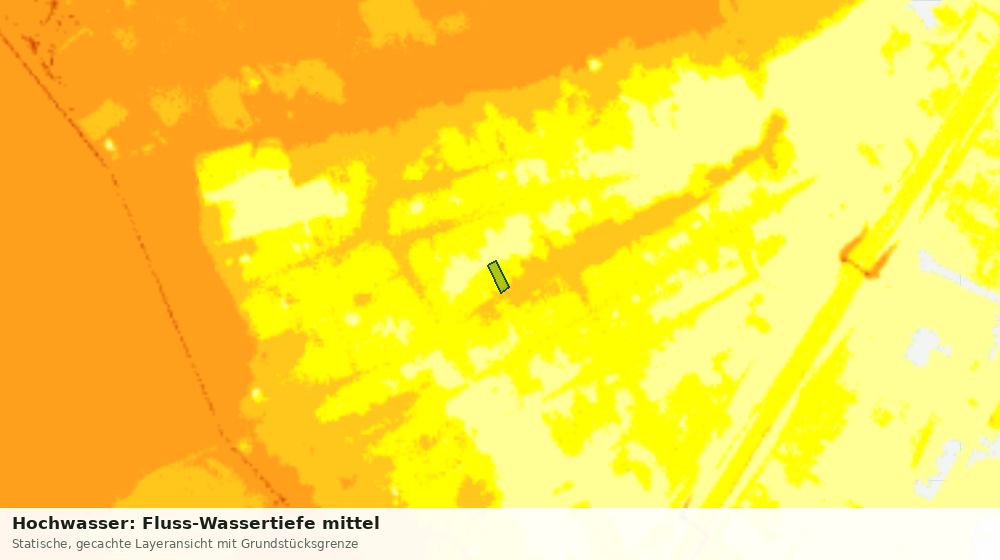Statische Kartenansicht: Hochwasser: Fluss-Wassertiefe mittel