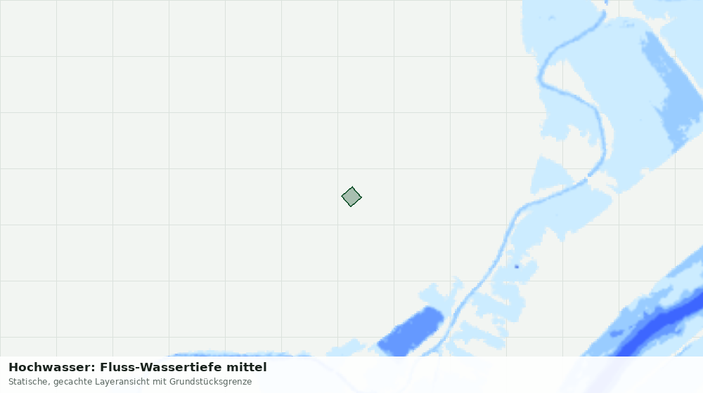 Statische Kartenansicht: Hochwasser: Fluss-Wassertiefe mittel