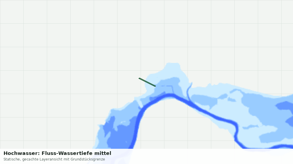 Statische Kartenansicht: Hochwasser: Fluss-Wassertiefe mittel