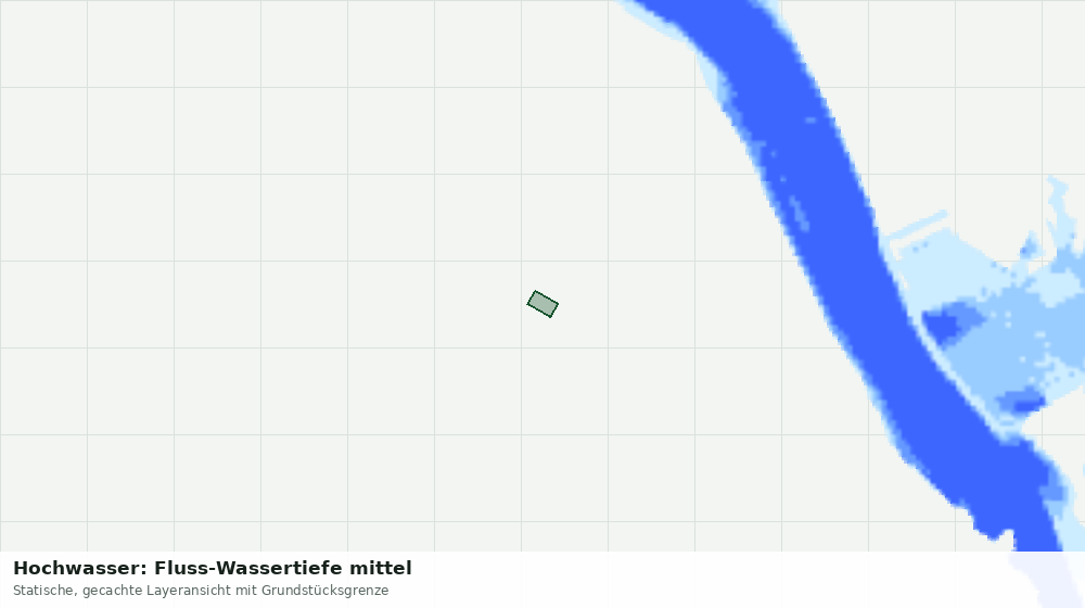 Statische Kartenansicht: Hochwasser: Fluss-Wassertiefe mittel