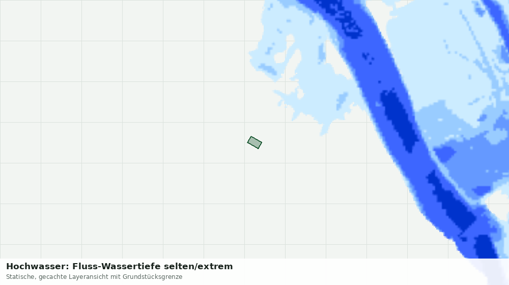 Statische Kartenansicht: Hochwasser: Fluss-Wassertiefe selten/extrem