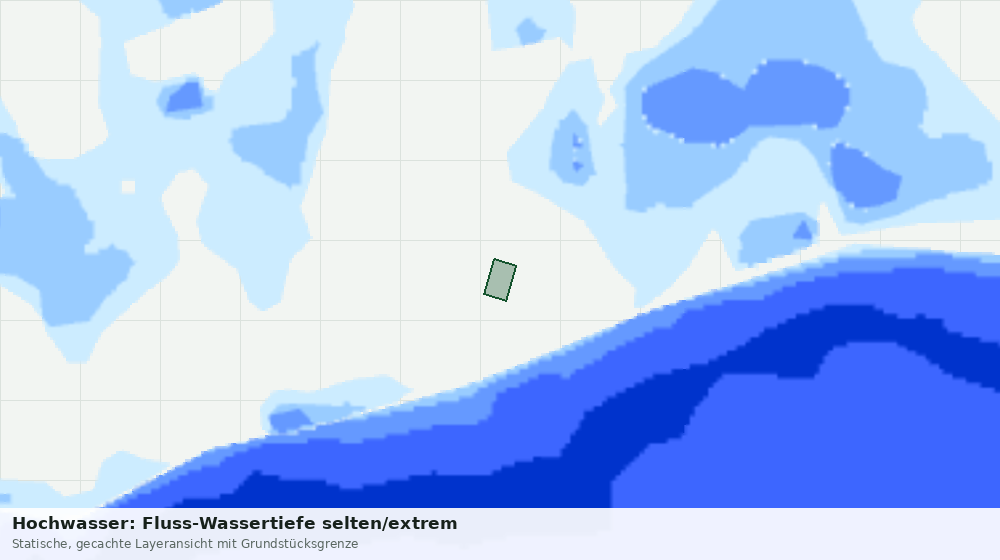 Statische Kartenansicht: Hochwasser: Fluss-Wassertiefe selten/extrem