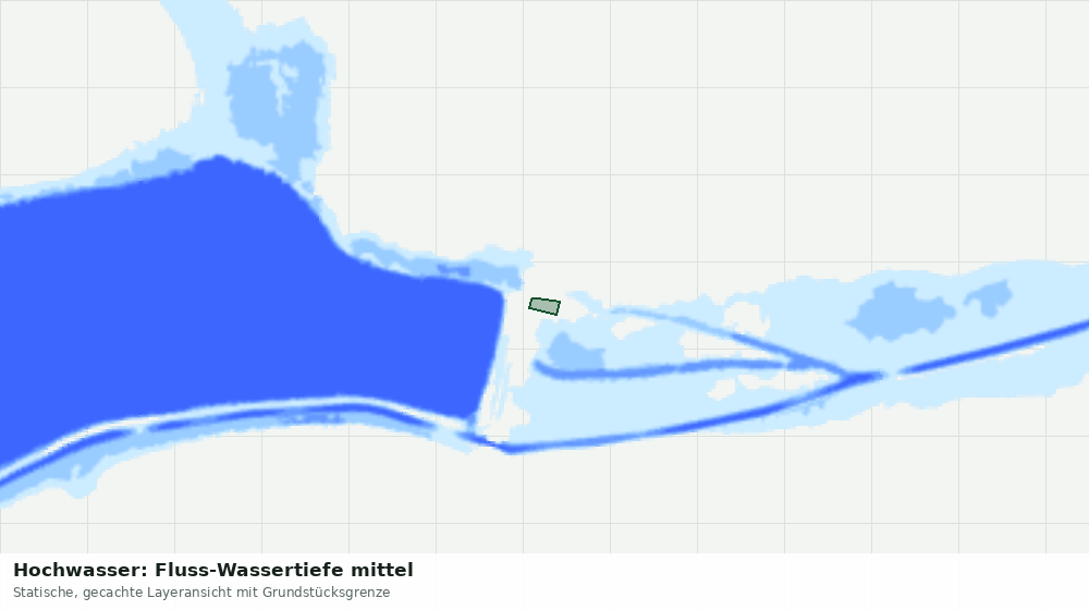 Statische Kartenansicht: Hochwasser: Fluss-Wassertiefe mittel