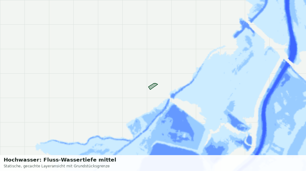 Statische Kartenansicht: Hochwasser: Fluss-Wassertiefe mittel