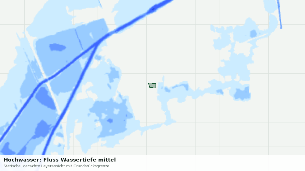 Statische Kartenansicht: Hochwasser: Fluss-Wassertiefe mittel