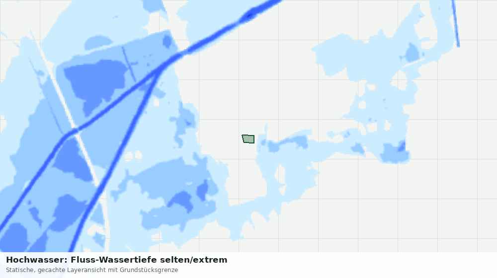 Statische Kartenansicht: Hochwasser: Fluss-Wassertiefe selten/extrem