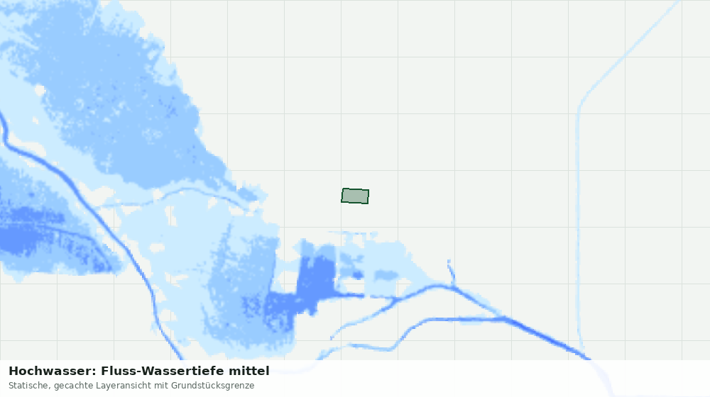 Statische Kartenansicht: Hochwasser: Fluss-Wassertiefe mittel