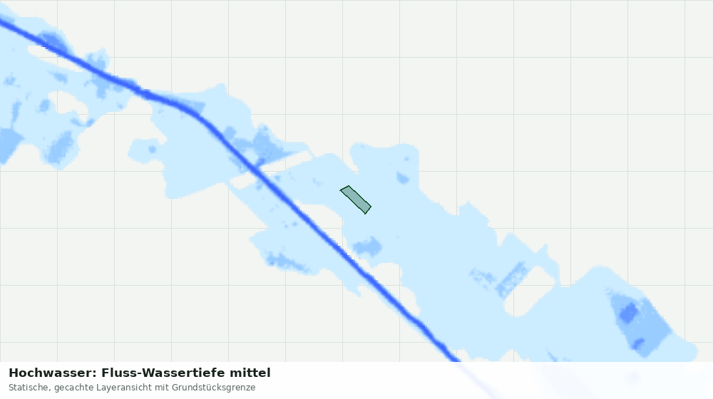 Statische Kartenansicht: Hochwasser: Fluss-Wassertiefe mittel