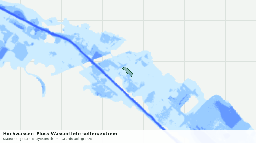 Statische Kartenansicht: Hochwasser: Fluss-Wassertiefe selten/extrem