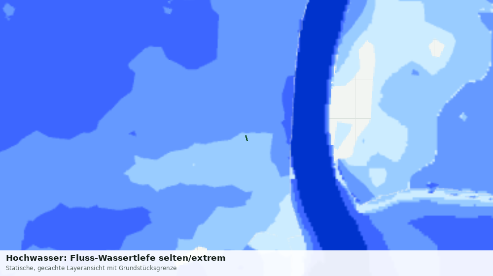Statische Kartenansicht: Hochwasser: Fluss-Wassertiefe selten/extrem