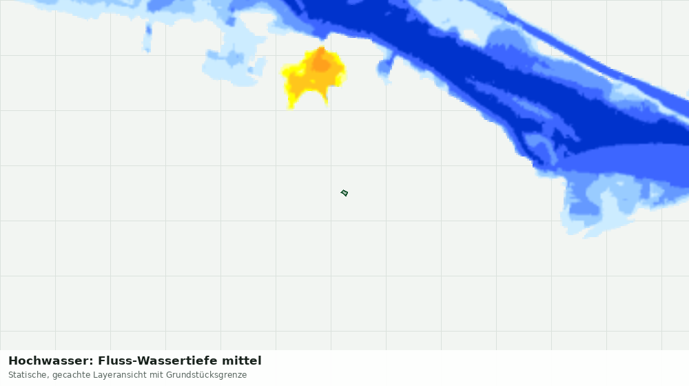 Statische Kartenansicht: Hochwasser: Fluss-Wassertiefe mittel
