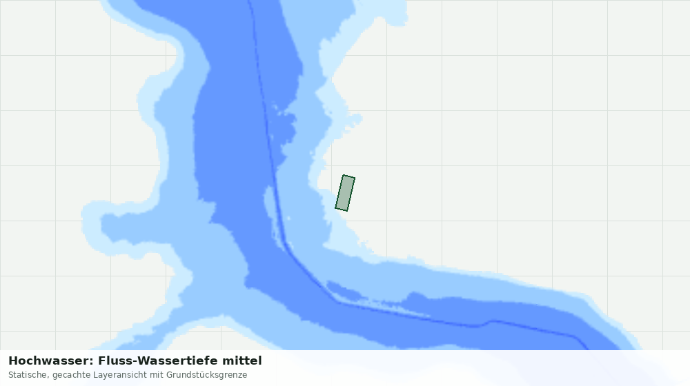 Statische Kartenansicht: Hochwasser: Fluss-Wassertiefe mittel